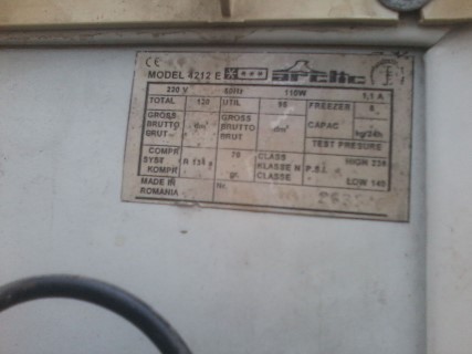 frigider r134A date tehnice .